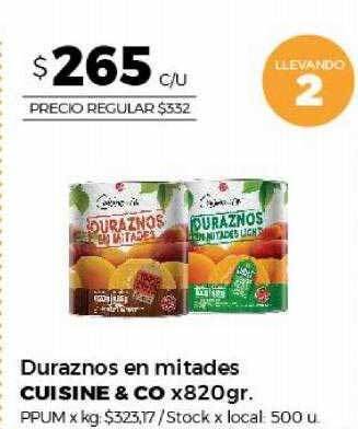 Jumbo Duraznos En Mitades Cuisine & Co oferta