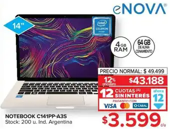 Carrefour Market ENova Notebook C141PP-A36 oferta