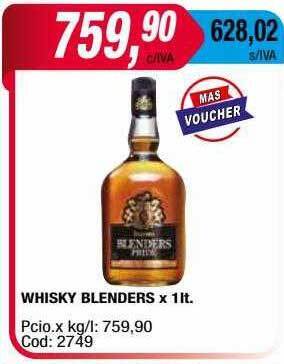 Maxiconsumo Whisky Blenders oferta