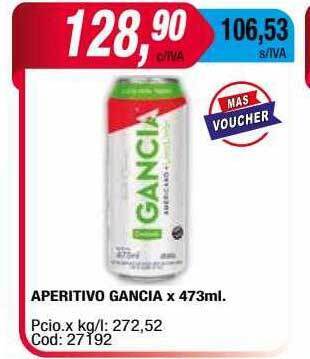 Maxiconsumo Aperitivo Gancia oferta