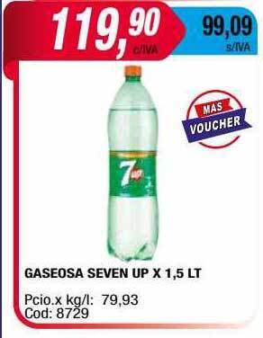 Maxiconsumo Gaseosa Seven Up oferta