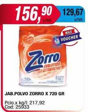 Maxiconsumo Jab Polvo Zorro oferta