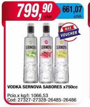 Maxiconsumo Vodka Sernova Sabores oferta
