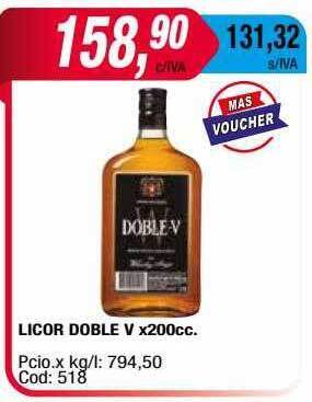 Maxiconsumo Licor Doble V oferta