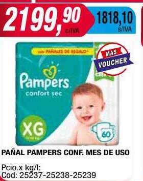 Maxiconsumo Pañal Pampers Conf Mes De Uso oferta