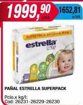 Maxiconsumo Pañal Estrella Superpack oferta
