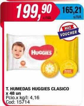 Maxiconsumo T Humedas Huggies Clasico oferta