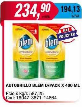 Maxiconsumo Autobrillo Blem D Pack oferta