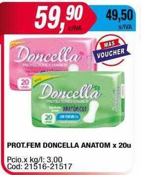 Maxiconsumo Prot Fem Doncella Anatom oferta