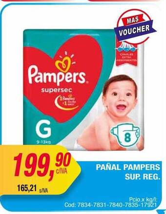 Maxiconsumo Pañal Pampers Sup Reg oferta