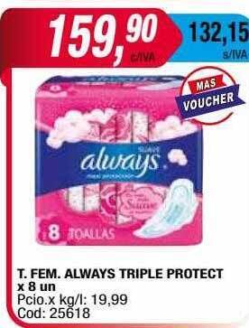 Maxiconsumo T Fem Always Triple Protect oferta