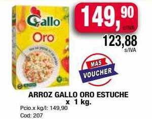 Maxiconsumo Arroz Gallo Oro Estuche oferta