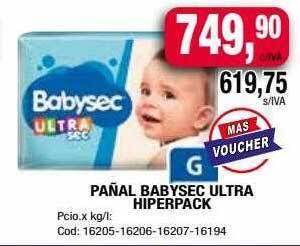 Maxiconsumo Pañal Babysec Ultra Hiperpack oferta