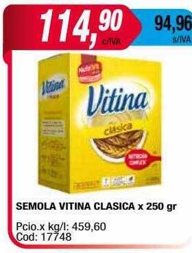 Maxiconsumo Semola Vitina Clasica oferta