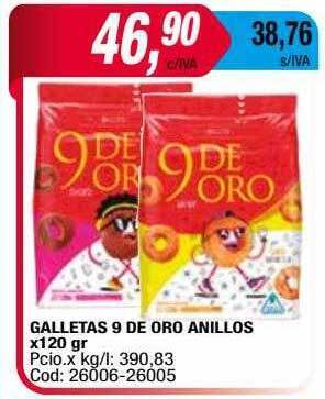 Maxiconsumo Galletas 9 De Oro Anillos oferta