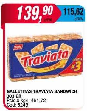 Maxiconsumo Galletitas Traviata Sandwich oferta