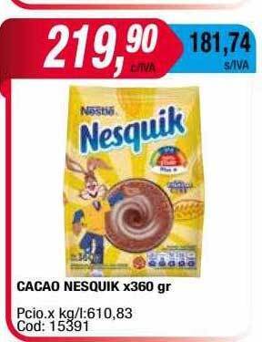 Maxiconsumo Cacao Nesquik oferta