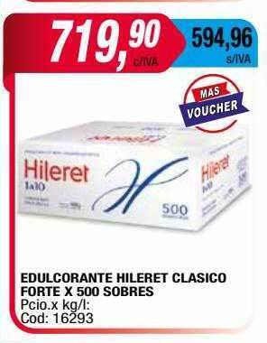 Maxiconsumo Edulcorante Hileret Clasico Forte oferta