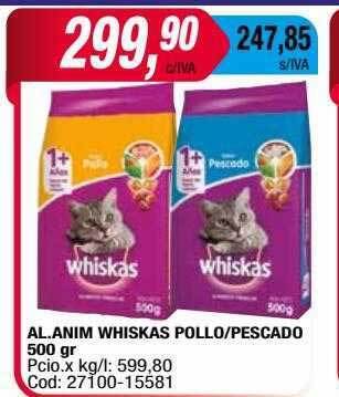 Maxiconsumo Al Anim Whiskas Pollo Pescado oferta