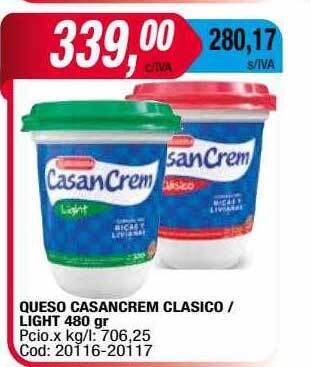 Maxiconsumo Queso Casancrem Clasico Light oferta