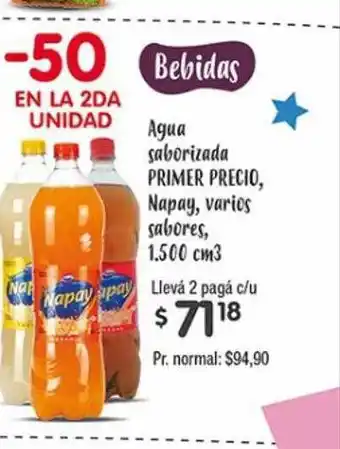Supermercados Aiello Agua Saborizada Primer Precio Napay Varios Sabores oferta
