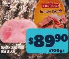 Supermercados Toledo Jamón Cocido Oval Tres Cruces oferta