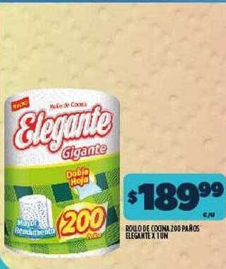 Supermercados Toledo Rollo De Cocina 200 Paños Elegante oferta