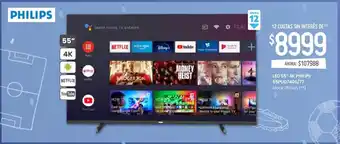 Walmart Smart tv led 55'' philips oferta