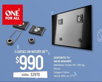 Walmart Soporte para tv one for all oferta