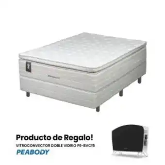 Sommier Center Sommier y colchón 2 plazas (140x190x34) sealy jade resorte vitroconvector de regalo oferta