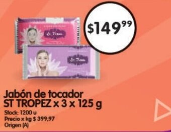 Supermercados Buenos Días St Tropez Jabón de tocador x 3 x 125 g oferta