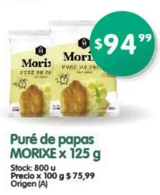 Supermercados Buenos Días Morixe Puré de papas x 125 g oferta