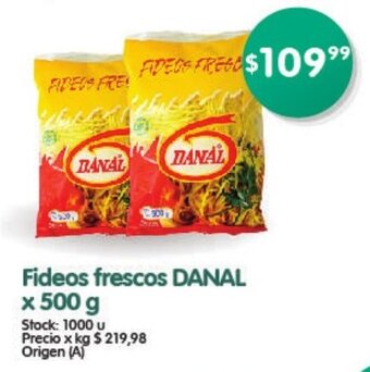 Supermercados Buenos Días Danal Fideos frescos x 500 g oferta