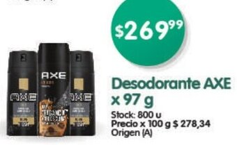 Supermercados Buenos Días Axe Desodorante x 97 g oferta
