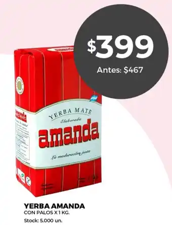 Supermercados Tadicor Amanda Yerba x 1 kg oferta
