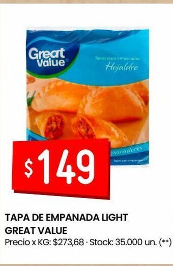 Changomas Tapa de empanada light great value oferta