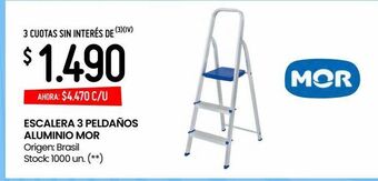 Changomas Escalera 3 peldaños aluminio mor oferta