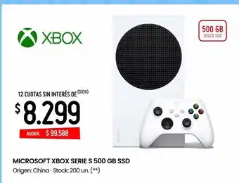 Changomas Microsoft xbox serie s 500 gb ss oferta