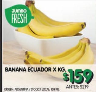 Jumbo Banana ecuador x kg oferta