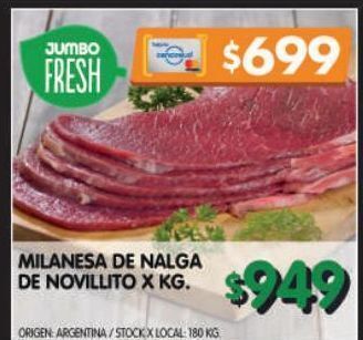 Jumbo Milanesa de nalga de novillito x kg oferta