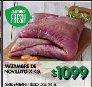 Jumbo Matambre de novillito x kg oferta