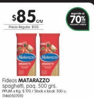 Jumbo Fideos matarazzo 500g oferta