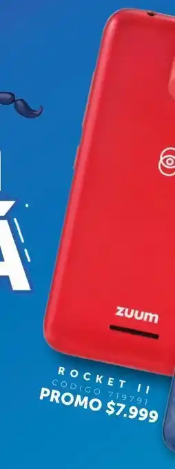 Coppel Celular zuum rocket ii rojo 512mb 8gb 3g oferta