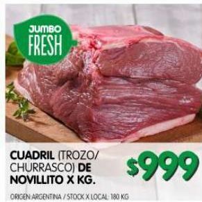 Jumbo Cuadril de novillito x kg oferta