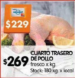 Disco Cuarto trasero de pollo fresco x kg oferta