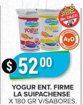Supermercados Mayor Yogur Ent Firme La Suipachense oferta