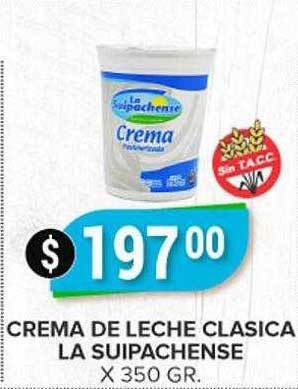 Supermercados Mayor Crema De Leche Clasica La Suipachense oferta