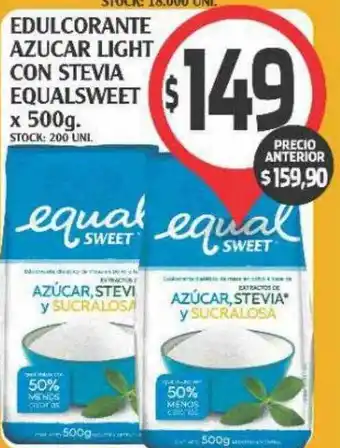 Supermercados Malambo Edulcorante Azucar Light Con Stevia Equalsweet oferta