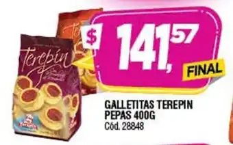 Supermercados Yaguar Terepin Galletitas Pepas 400 g oferta