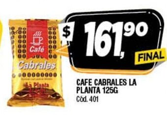 Supermercados Yaguar Cafe Cabrales La Planta 125g oferta